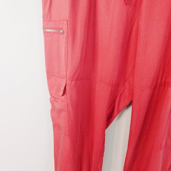 Banana Republic Pull On Red Jogger Cargo Pants Size XXL - Picture 6 of 14